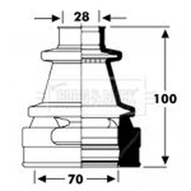 Borg & Beck Drive Shaft Bellow Kit Front Left BCB2797