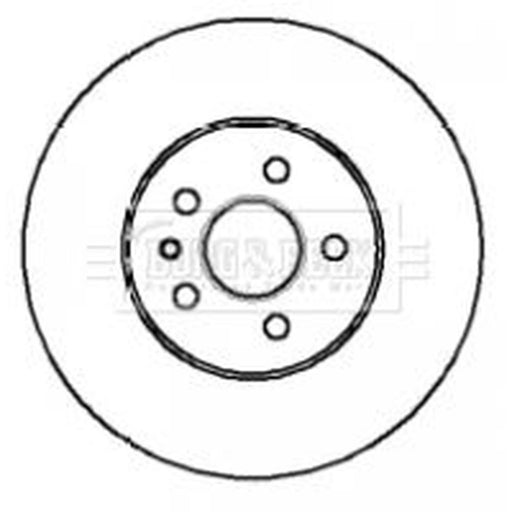 Borg & Beck 2 x Vented Front Brake Discs BBD5911S