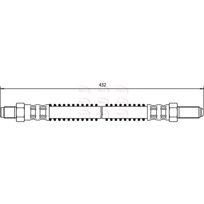 Apec Brake Hydraulic Hose Line Rear HOS3337