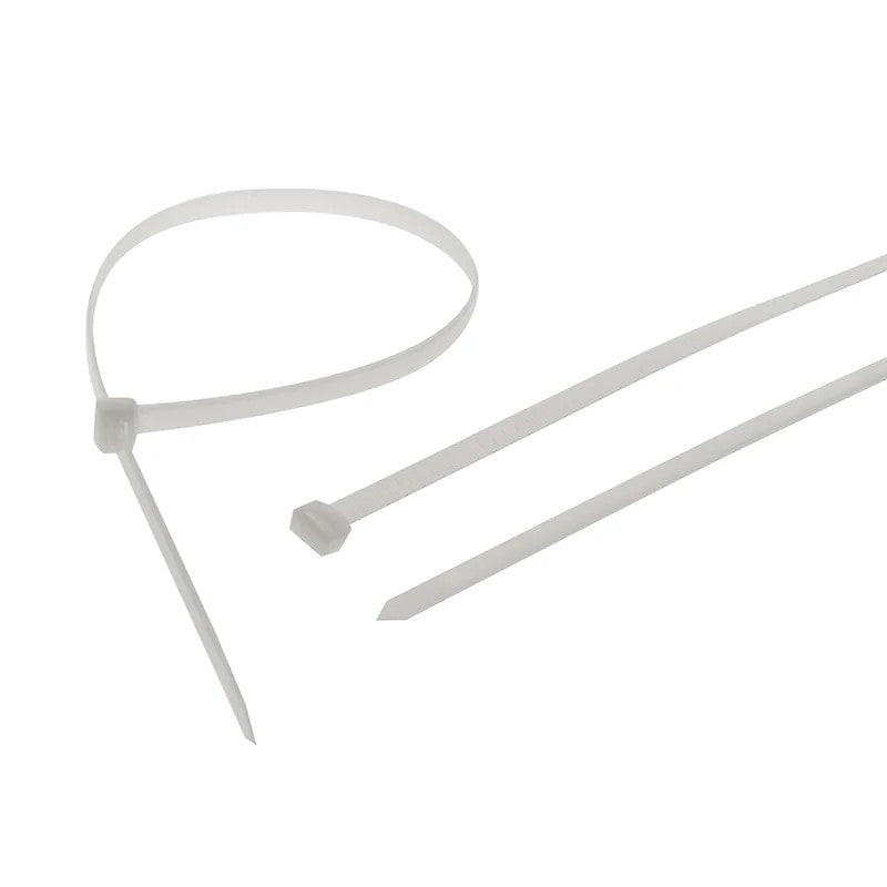 Faithfull Heavy-Duty Cable Ties White 9.0 x (Pack 10) 600-1200mm
