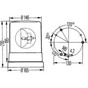 Hella Rotating Beacon Wide High 2RL 004 958-101