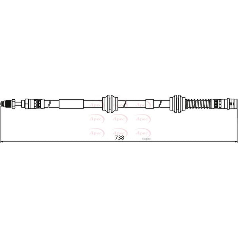 Apec Brake Hydraulic Hose Line Front HOS3948