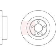 Apec 2 x Solid Rear Brake Discs DSK3158