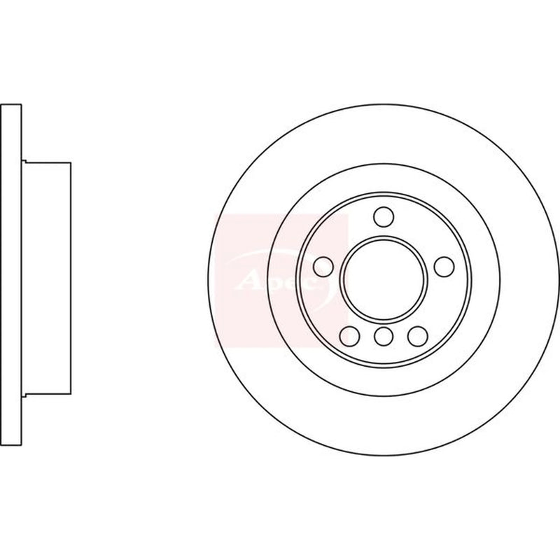 Apec 2 x Solid Rear Brake Discs DSK3158
