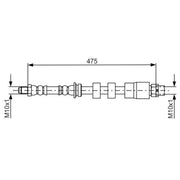 Bosch Brake Hydraulic Hose Line Front 1 987 481 678
