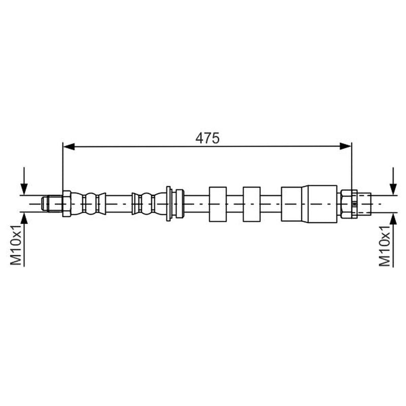 Bosch Brake Hydraulic Hose Line Front 1 987 481 678