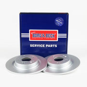 Borg & Beck 2 x Solid Rear Brake Discs BBD5592