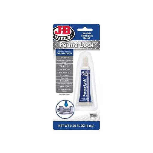 J-B Weld Perma-lock Blue Medium Strength Threadlocker 6ml - 24206UK