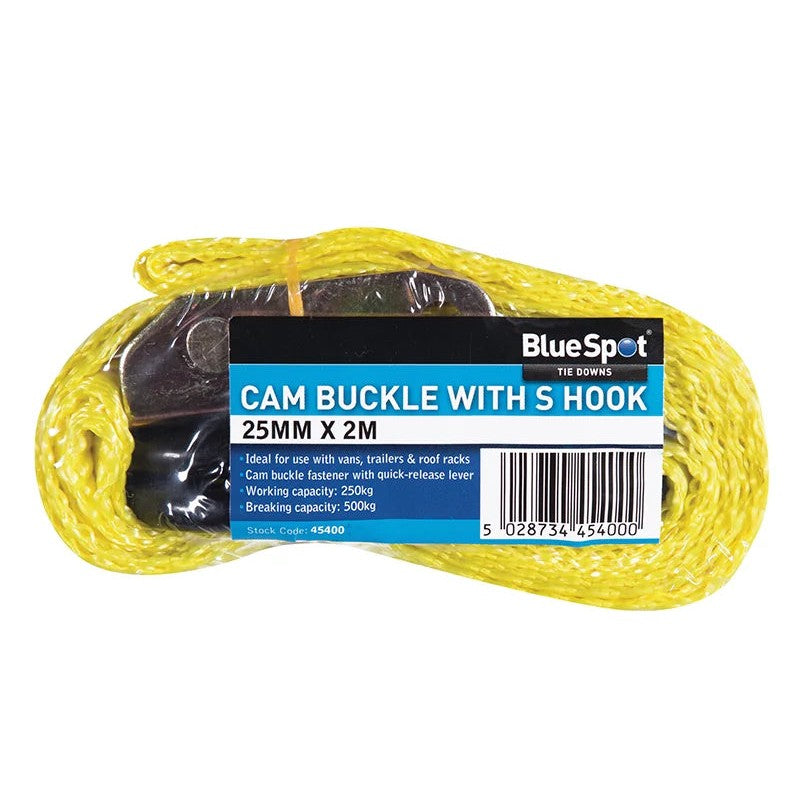 BlueSpot Tools S-Hook Cam Buckle 25mm x 2m - 45400