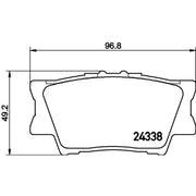 DON Rear Brake Pad Set PCP1096