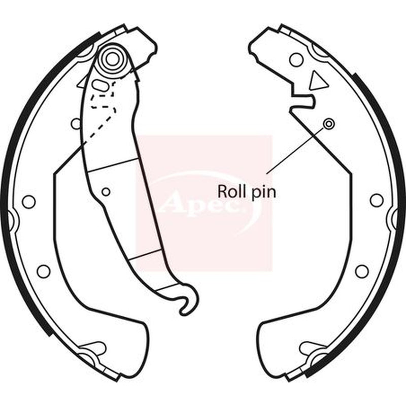 Apec Brake Shoe Set Axle Kit SHU552