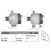 Denso Car Alternator 12V DAN2003
