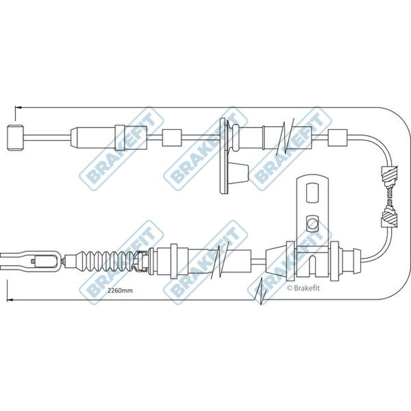 Apec Handbrake Cable Left Rear BBC3295