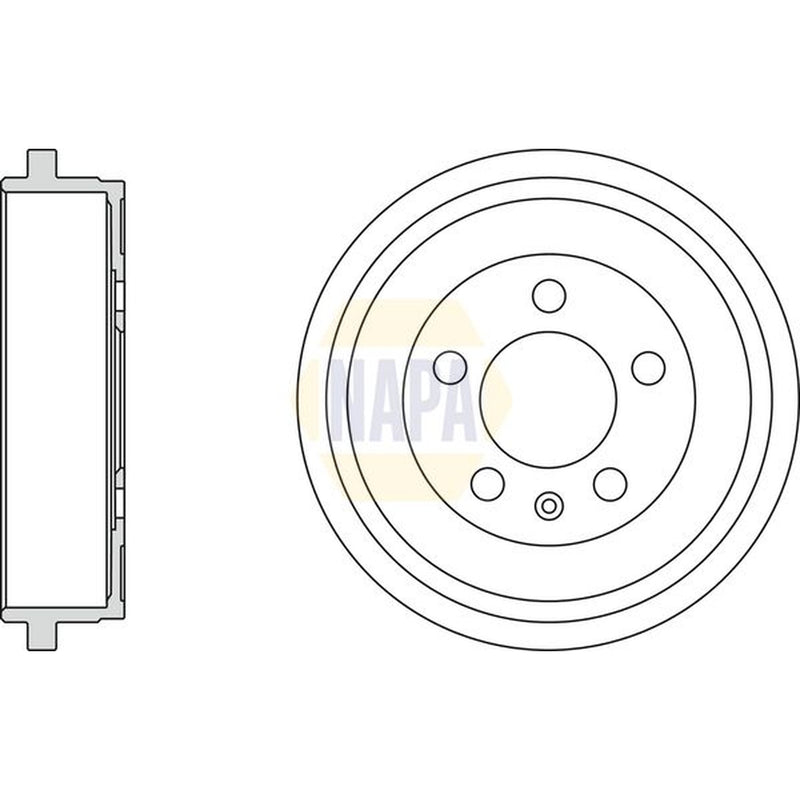 NAPA Brake Drum Assembly Rear NDR1001