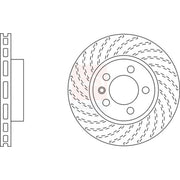 Apec 2 x Vented Front Brake Discs SDK6409