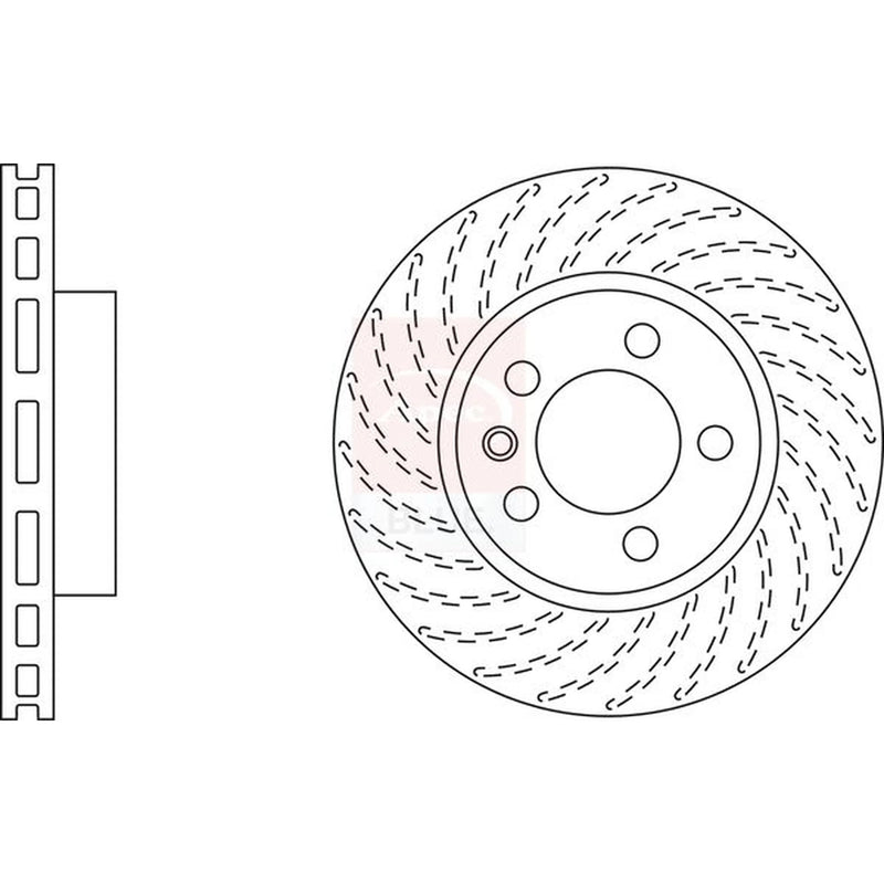 Apec 2 x Vented Front Brake Discs SDK6409
