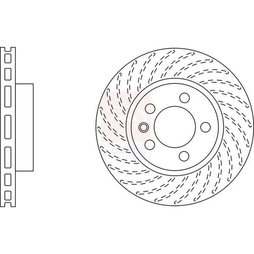 Apec 2 x Vented Front Brake Discs SDK6409