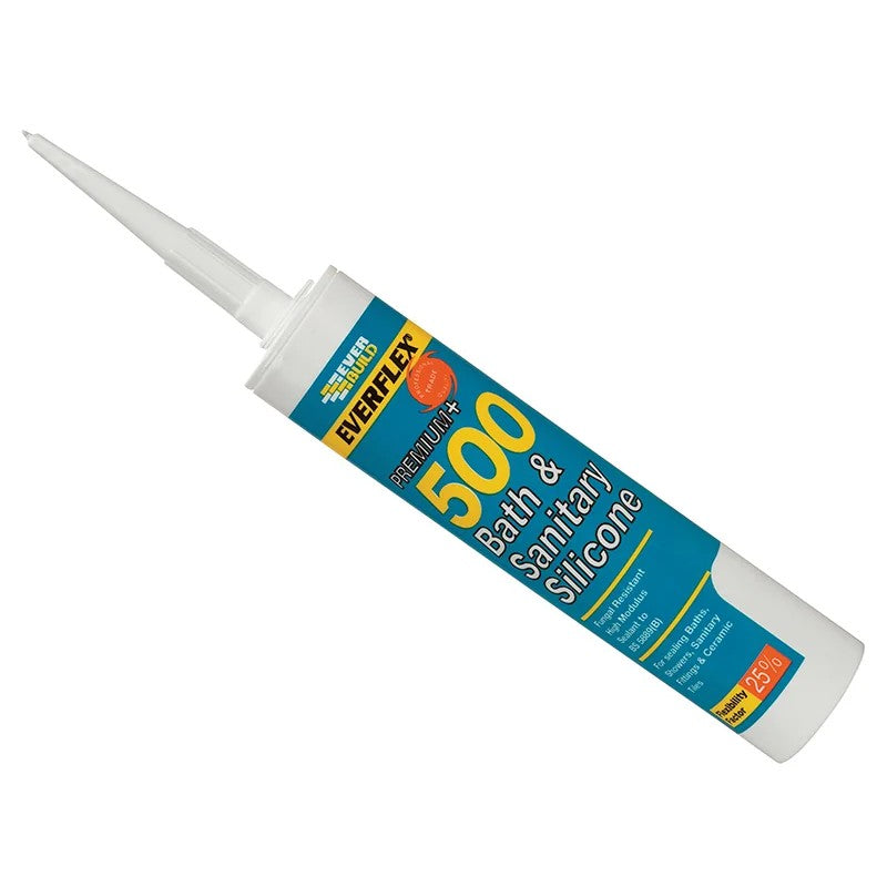 Everbuild Sika 500 Bath & Sanitary Silicone Sealant Sandstone 290ml