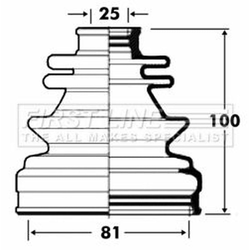 First Line Drive Shaft Bellow Kit Front Left FCB2845