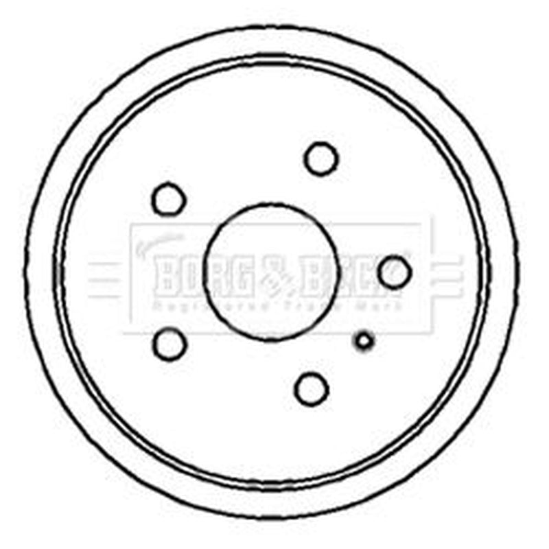 Borg & Beck Brake Drum Assembly Rear BBR7159