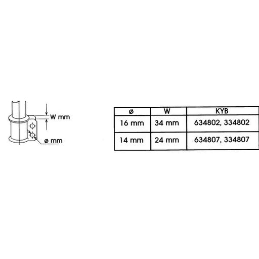 KYB Shock Absorber Damper Strut Front 634807