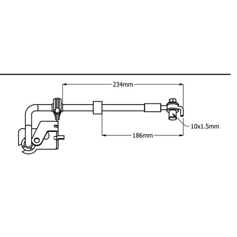 Juratek Brake Hydraulic Hose Line Front Right JBH1481R