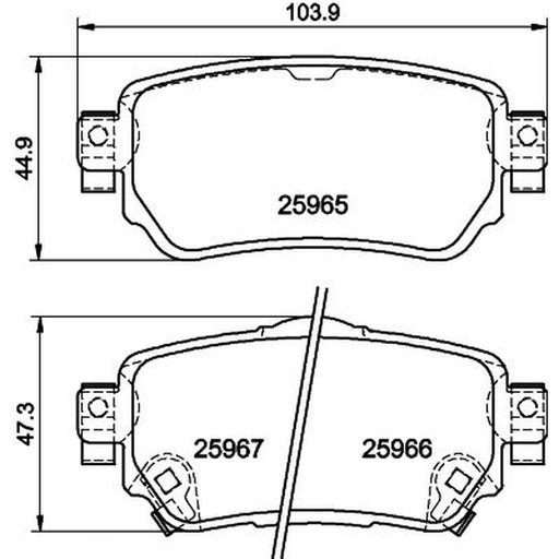DON Rear Brake Pad Set PCP2007