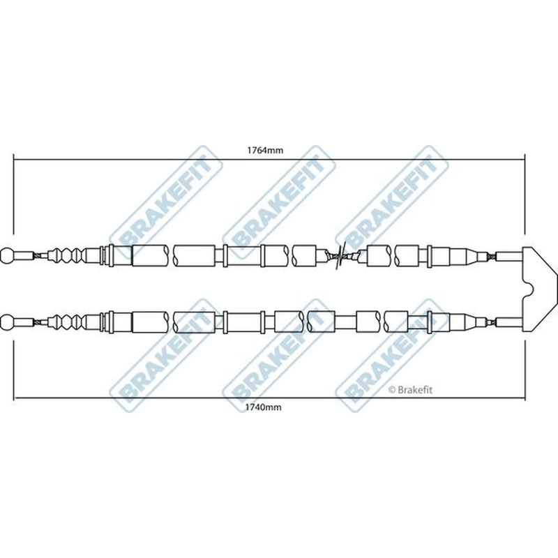 Apec Handbrake Cable Left Rear BBC3499