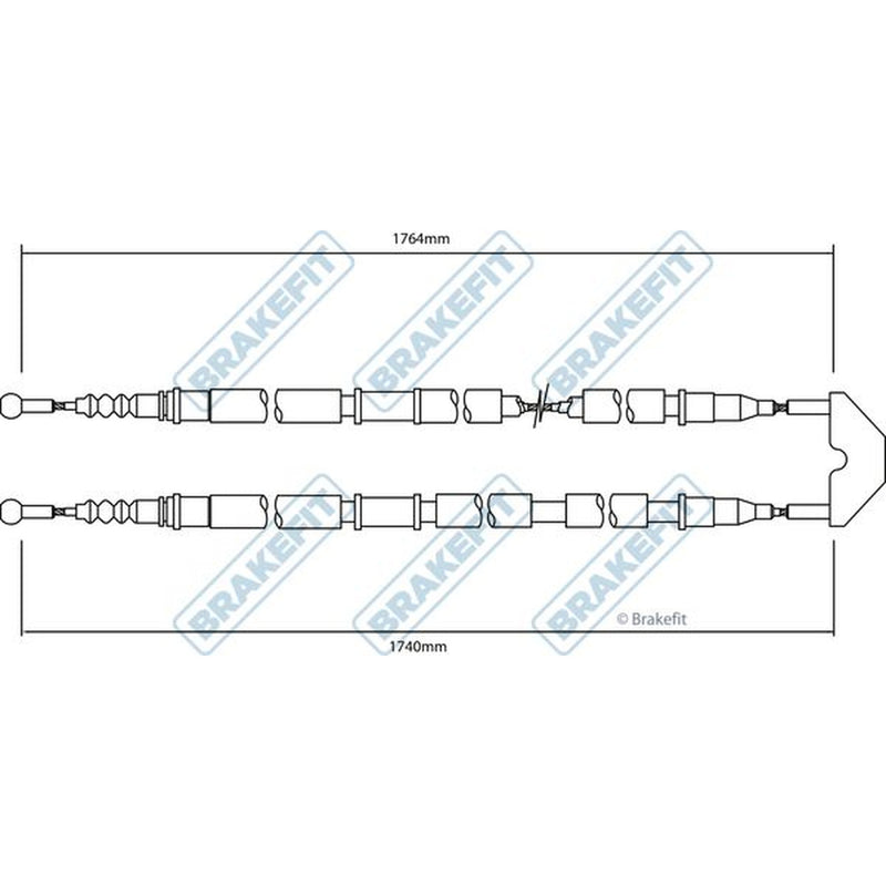 Apec Handbrake Cable Left Rear BBC3499
