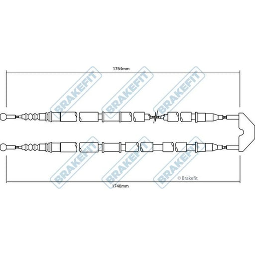 Apec Handbrake Cable Left Rear BBC3499