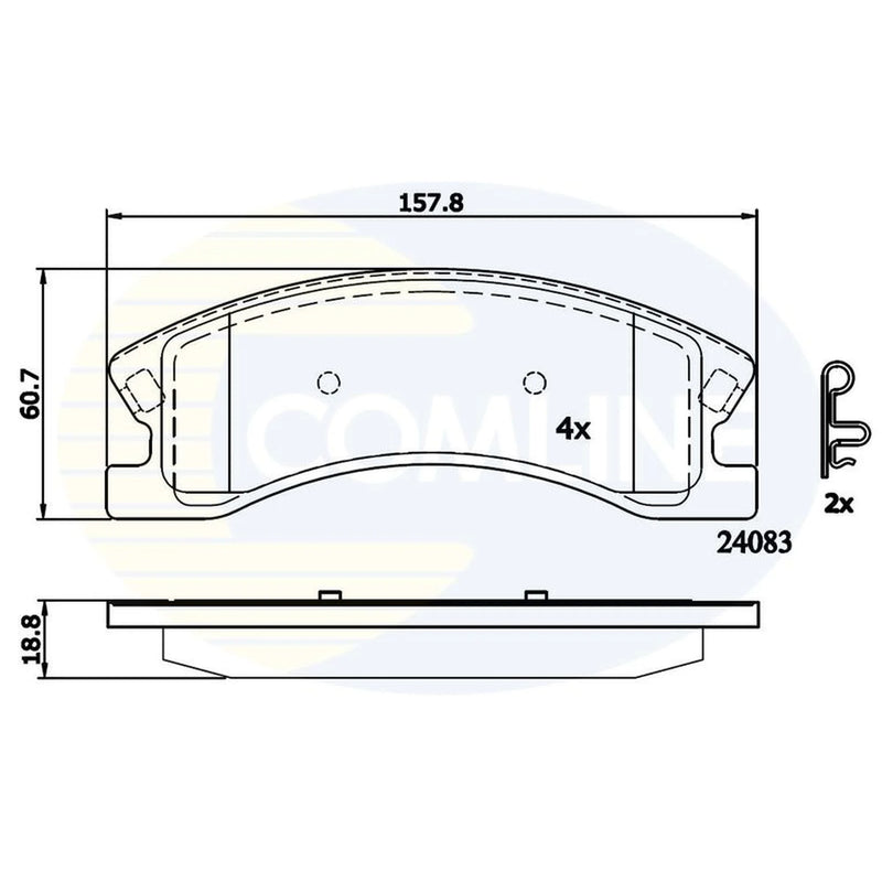 Comline 4 x Front Brake Pad Set CBP31202