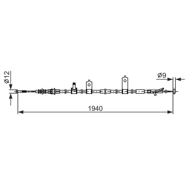 Bosch Handbrake Cable Rear 1 987 482 852