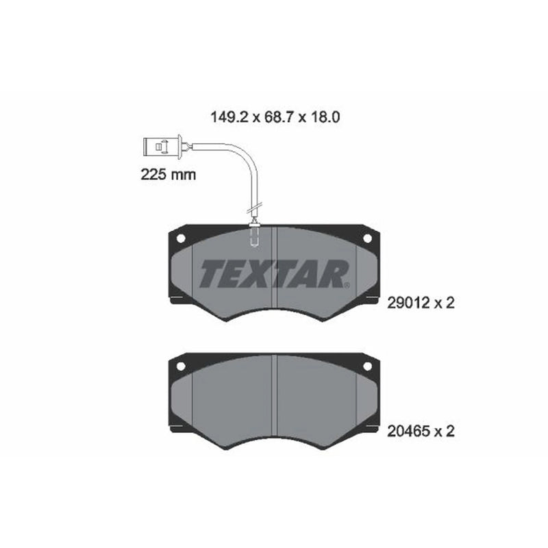 Textar Front Brake Pad Set 2901201