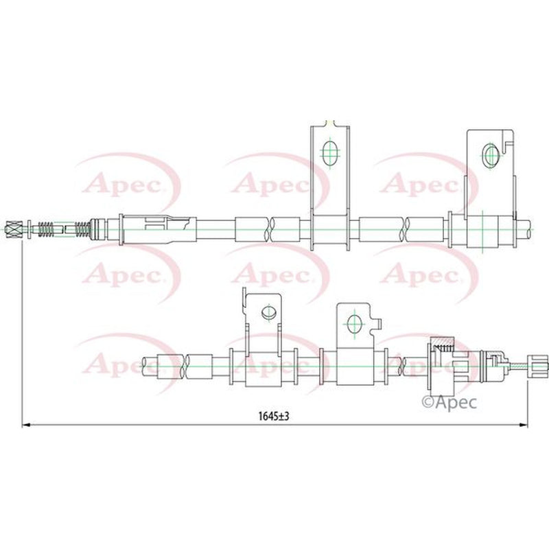 Apec Handbrake Cable Right Rear CAB1230