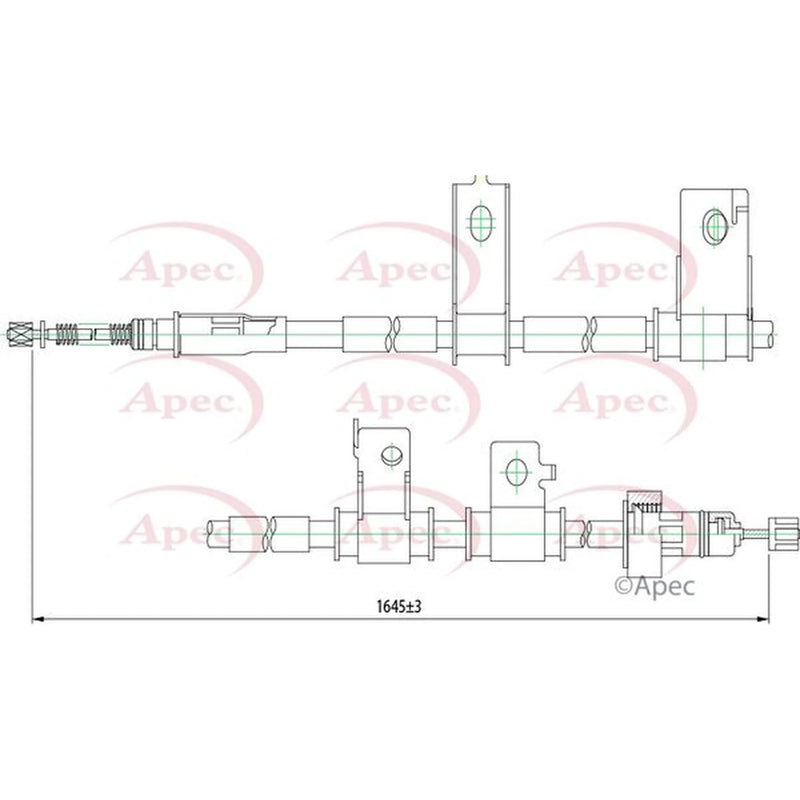 Apec Handbrake Cable Right Rear CAB1230