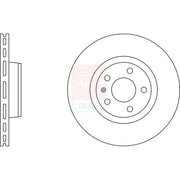Apec 2 x Vented Front Brake Discs SDK6256