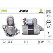Valeo Starter Motor 12V 0.7kW 8 Teeth 438137