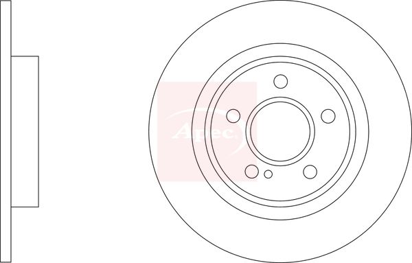 Apec 2 x Brake Disc Set Solid