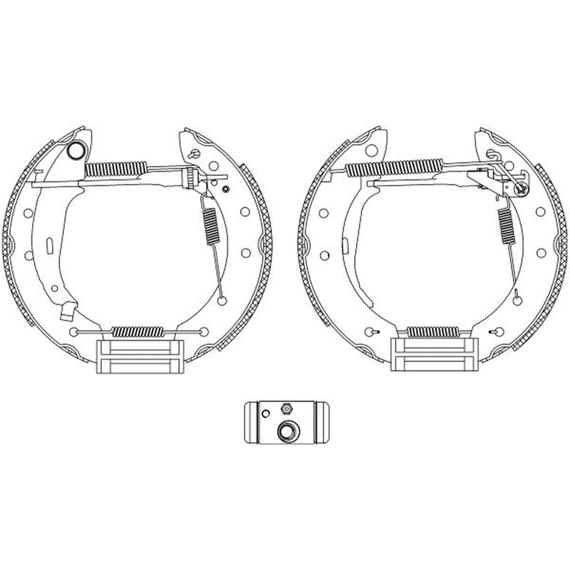 Mintex Brake Shoe Set Axle Kit MSP281