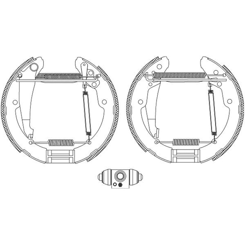 Mintex Brake Shoe Set Axle Kit MSP303