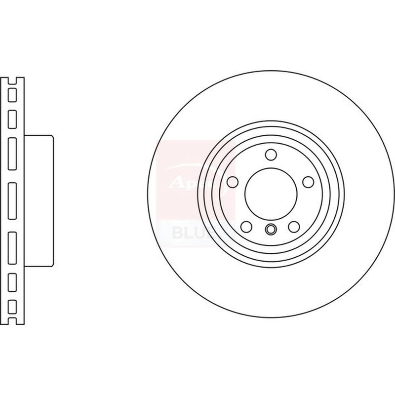 Apec 2 x Vented Rear Brake Discs SDK6983