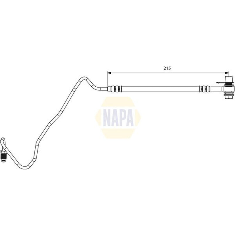 NAPA Brake Hydraulic Hose Line Rear Right NBH1345
