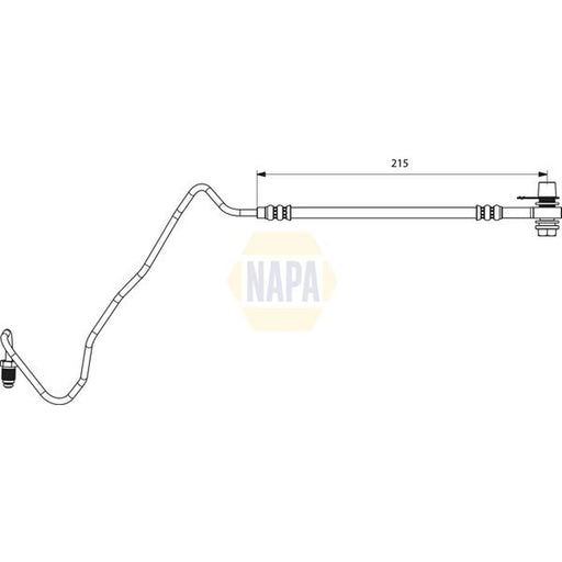 NAPA Brake Hydraulic Hose Line Rear Right NBH1345