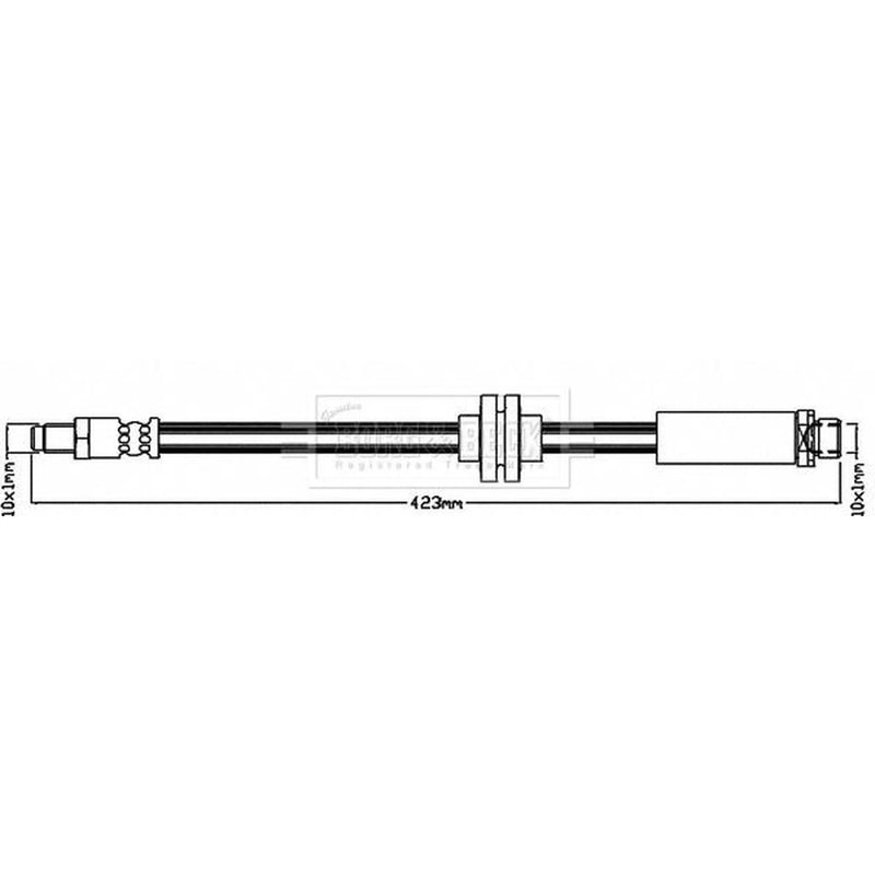 Borg & Beck Brake Hydraulic Hose Line Rear Left BBH8556