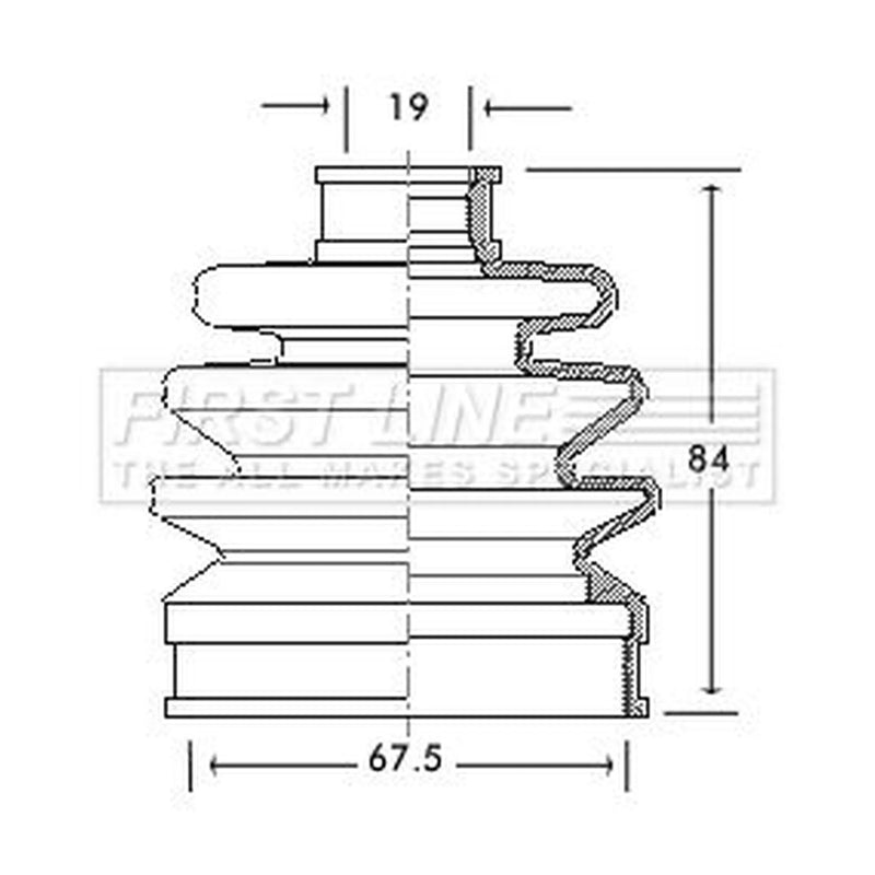 First Line Drive Shaft Bellow Kit Front Left FCB2072