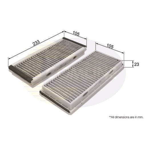 Comline Cabin Air Filter (Pollen Filter) EKF338A-2