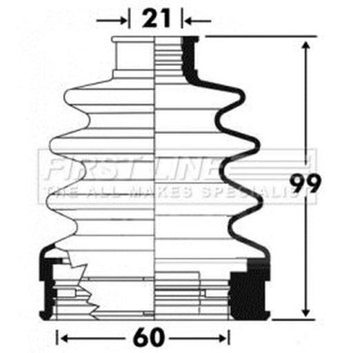 First Line Drive Shaft Bellow Kit Front Left FCB2896