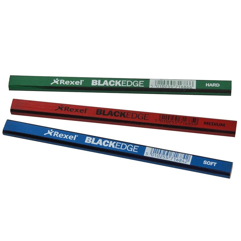 Blackedge Carpenter's Pencils - Assorted (Card 12) - 34326