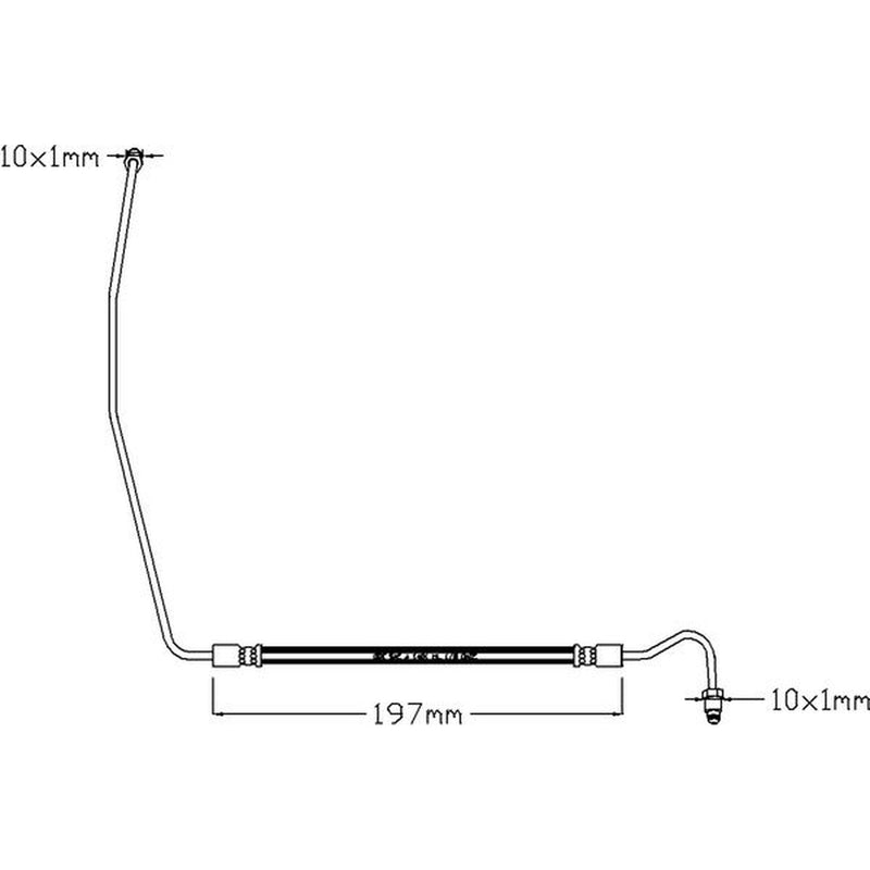Abtex Brake Hydraulic Hose Line Rear Right ABH1227R