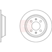 Apec 2 x Solid Rear Brake Discs DSK609